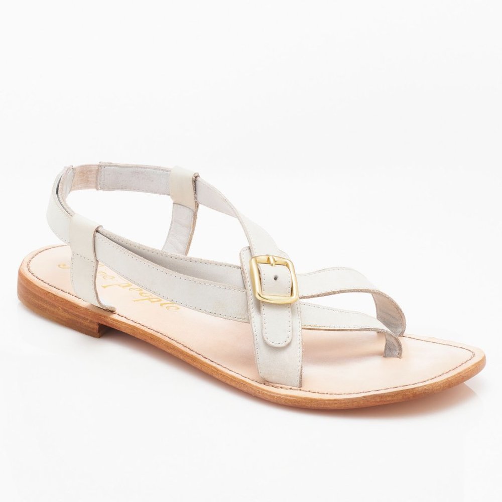 🎉LAST CHANCE🎉 FREE PEOPLE La Risa Flat Sandals / White - Picture 4 of 10